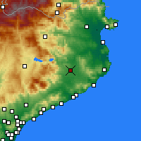 Nearby Forecast Locations - Girona - Kaart