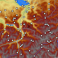 Nearby Forecast Locations - Brand in Vorarlberg - Kaart