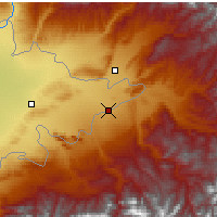 Nearby Forecast Locations - Kara-Suu - Kaart